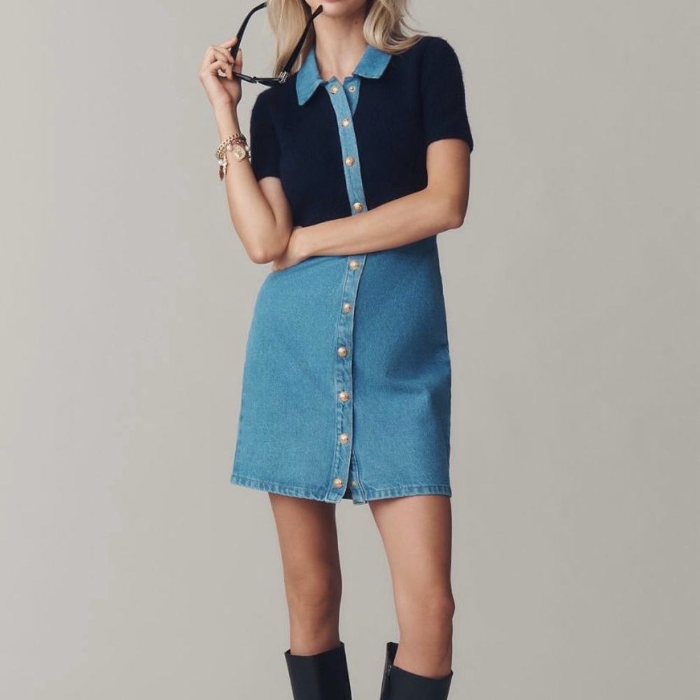 NWT - Anthropologie/Pilcro Denim Sweater Shirt Dress